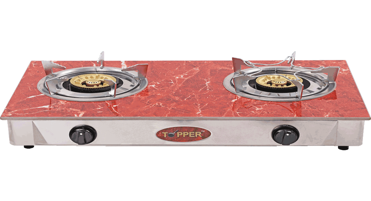 TOPPER Double Ceramic Gas Stove (Pearl) RFL Group