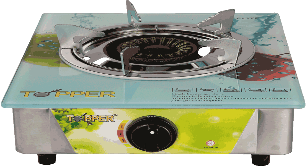 TOPPER Single Glass Gas Stove (Elite) RFL Group